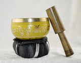 Tibetan Singing Bowl, Yellow - Raw Energy Tools